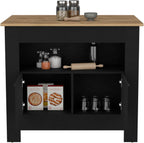 Kitchen Island Two Door Cabinet and Shelf with Multicolor | Ample storage with two doors and shelf for kitchen organization