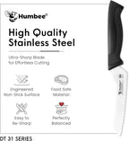 6-Inch Offset Serrated Bread Knife, Premium High Carbon Stainless Steel Blade Knife for Bread with Ergonomic Handle, NSF Certified, DT-31 Series, Black