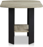 Furinno SIMPLE DESIGN Set of 2 Side Table, 2-Tier End Table, French Oak
