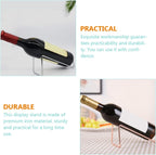 Wine Bottle Display Rack Iron Decorative Wine Storage Stand for Home Bar Kitchen Countertop, Sturdy Metal Construction with Elegant Design, 2 Pieces Set