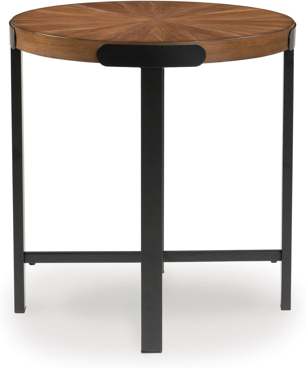 GTU Furniture Casual Acacia Wood Square 3-Piece Coffee Table Set, Cocktail Table with 2 Matching End Tables, Brown Finish for Living Room