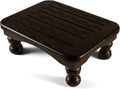 URFORESTIC Solid Wood Bed Step Stool Super Large/Bedside Steps for High Beds/Solid Wood Super Sturdy Hold Up to 500 LBS (Dark Walnut)