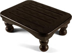 URFORESTIC Solid Wood Bed Step Stool Super Large/Bedside Steps for High Beds/Solid Wood Super Sturdy Hold Up to 500 LBS (Dark Walnut)