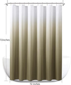 Grayish Brown Shower Curtains for Bathroom, Ombre Textured Fabric Shower Curtain Set, Hotel Spa Luxury with 12 Hooks, Decorative Bathroom Curtain 72 x 72