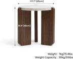 HOMPUS Modern Coffee Table Set of 2, Round Faux Marble Coffee Table and End Table Set, Farmhouse Living Room Table Set with Wooden Legs for Apartment, Small Space, Home Office