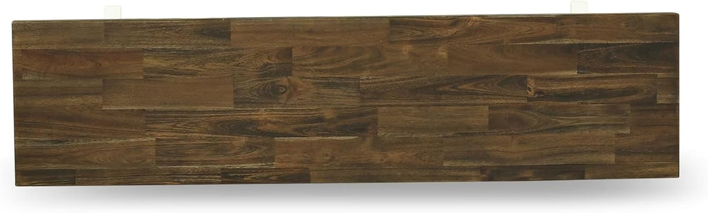 East West Furniture XB076 X-Style Mid Century Modern Dining Bench with Solid Wood Seat, 60x15x18 Inch, Multi-Color