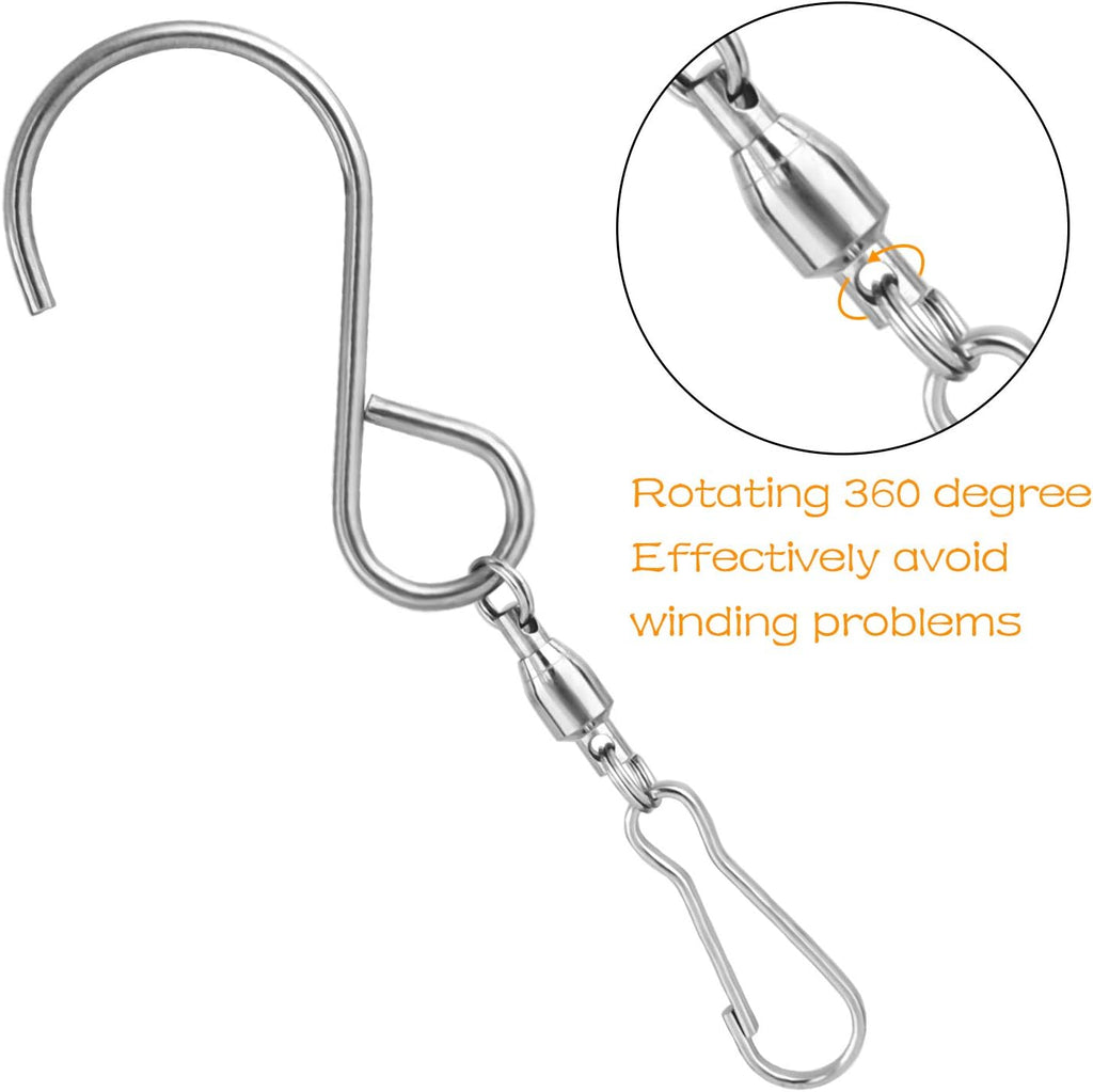 KUUQA Swivel Hooks Clips for Hanging Wind Spinners Wind Chimes Crystal Twisters Party Supply(6 Pack)