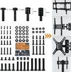 Universal TV Mounting Hardware Kit | M4/M5/M6/M8 Screws & Spacers | VESA-Compatible for TVs & Monitors Up to 80" | Organized & Labeled for Quick Installation