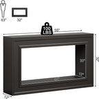 Rresyet 55" Long Console Tables with LED Lights, Narrow Console Tables for Entryway, 2-Tier Table Behind The Sofa, Modern Hallway Accent Table for Living Rooms, Corridors, and Foyers (Black)