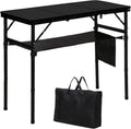 LOFTEY 3 ft Folding Camping Table, Portable Camp Table, Adjustable Height | 3 Height Settings up to 27.5", 70 lb Capacity, Compact Tri-Fold, Lightweight with Carry Bag, Mesh Pocket and Hooks