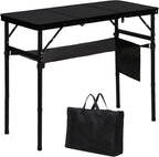 LOFTEY 3 ft Folding Camping Table, Portable Camp Table, Adjustable Height | 3 Height Settings up to 27.5", 70 lb Capacity, Compact Tri-Fold, Lightweight with Carry Bag, Mesh Pocket and Hooks