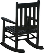 Black Slat Back Youth Rocking Chair