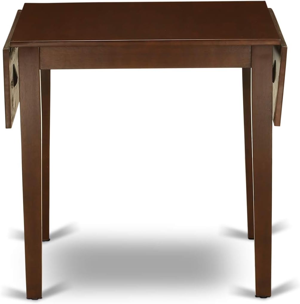 East West Furniture NDT-MAH-T Norden Kitchen Table - a Rectangle Dining Table Top with Dropleaf & Stylish Legs, 30x48 Inch, Mahogany