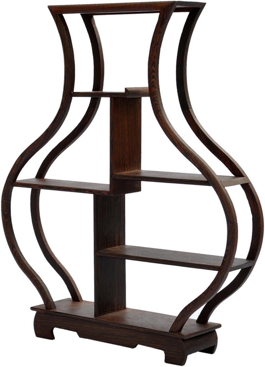 NWFashion Chinese Wooden Assemble Display Stand Square Curio Cabinets Shelf (1)