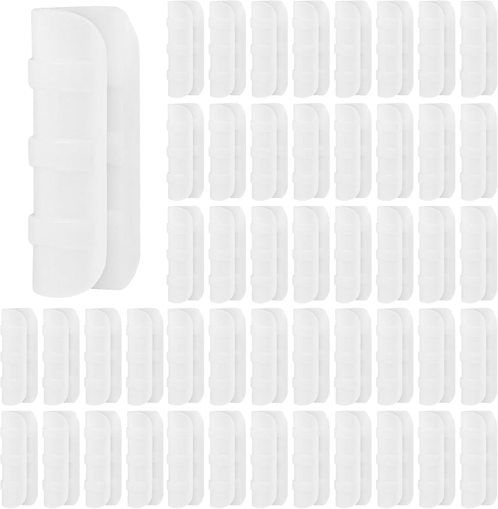80PCS 1 inch Greenhouse Clips White Greenhouse Clamps Black Plastic Clamps Garden Buildings Tube Clips for PVC Pipe Greenhouse Films, Sunshade Nets, Shelters, Farming, Gardening