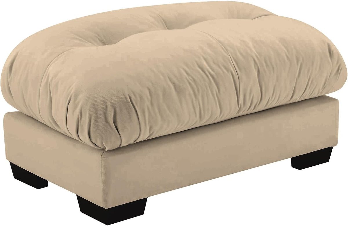 Velvet Upholstered Couches Ottoman for Oversized Modular Sectional Sofas, Camel