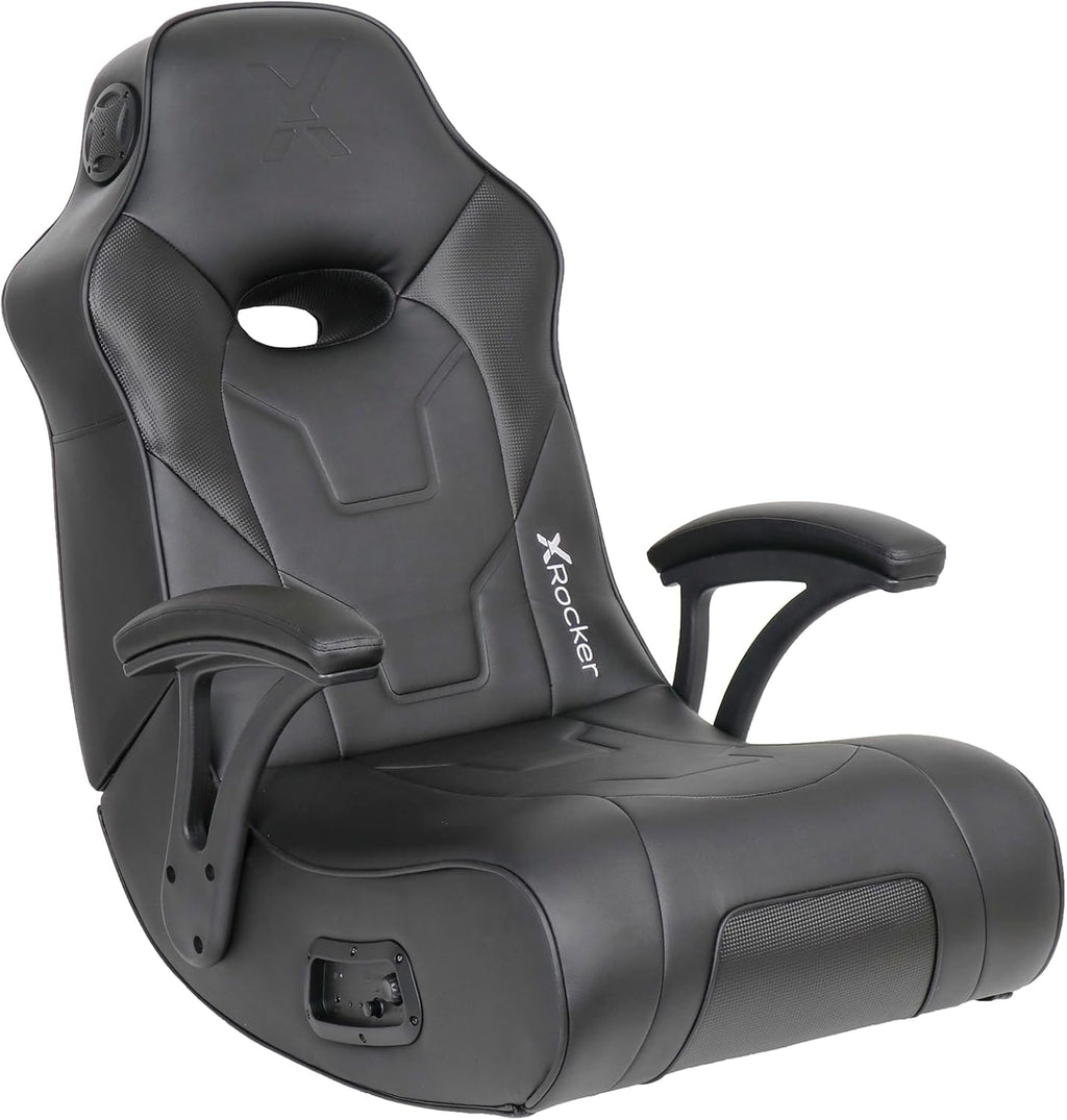 X Rocker Video Gaming Floor Rocker Chair, Built-in Audio, College Dorm Essentials for Guys and Girls, Bedroom, Foldable, Gifts for Gamers