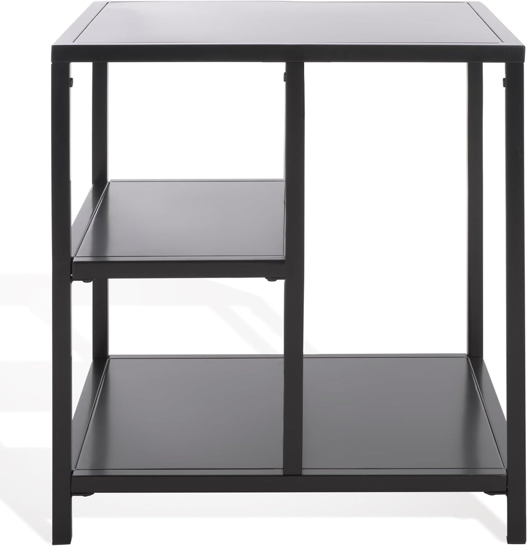 SAFAVIEH Couture Collection - Hodge Black Iron Accent Table, 3-Shelf Open Storage Side Table, Minimalist Modern Design (SFV9557A)