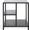 SAFAVIEH Couture Collection - Hodge Black Iron Accent Table, 3-Shelf Open Storage Side Table, Minimalist Modern Design (SFV9557A)