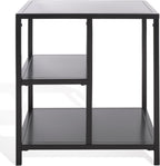 SAFAVIEH Couture Collection - Hodge Black Iron Accent Table, 3-Shelf Open Storage Side Table, Minimalist Modern Design (SFV9557A)