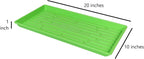 SUNPACK 10" x 20" Heavy Duty Shallow Plastic Seed Starting Tray, Green, 1" (Pack of 30) - No Drainage Holes, Perfect for Greenhouses or Indoor Gardening