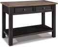 Signature Design by Ashley Tyler Creek Farmhouse Console Table, 2 Drawers | Behind couch table, Solid and engineered wood and veneers, 22-inch deep display shelf, Farmhouse sofa table