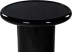 SAFAVIEH Couture Collection - Lolita Black Concrete Accent Table, Modern Round Top Side Table, High Gloss Finish, Fully Assembled (SFV2622A)