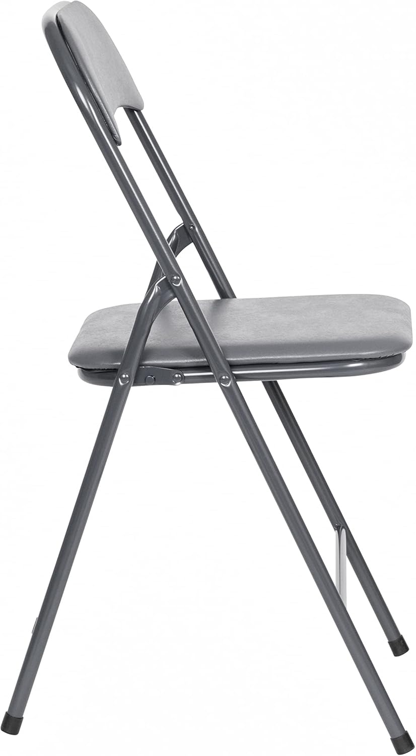 Flash Furniture Madison 5-Piece Folding Card Table and Chair Set, Gray | Portable, Indoor/Outdoor, Event Table and Chairs