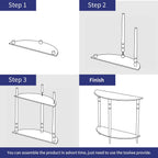 Acrylic Console Table, Half Moon, Entryway Table, Narrow Side Table, End Table, Sofa Table, 31.5L x 11.8W x 31.8H inch Thickened 0.59 inch