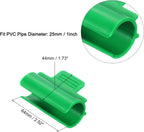 uxcell Greenhouse Clamps for 1inch PVC Pipe, 20pcs Greenhouse Film Clamps Shading Net Rod Clip Garden Hoops for Row Cover, Greenhouse Plastic Sheeting(Green)