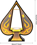 LED Wine Bottle Display Stand, Ace of Spades Shape Illuminated Bottle Holder with Warm Yellow Light, Acrylic Champagne VIP Presenter for Bar Home Decor