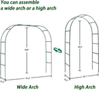 100% Metal Garden Arch Trellis for Climbing Plants Outdoor, Assemble Freely 2 Sizes,Pumpkin Archway Outdoor Garden Arbors and Arches for Wedding Party Decoration