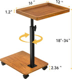 XNSDXV C Table End Table Adjustable Height, 360°Swivel TV Tray Table for Small Spaces, Couch Tables That Slide Under, C Shaped Side Tables Living Room and Bedroom for Sofa, Bed,Chair, Snack