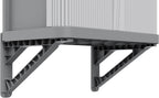 Terry, Rolling Space wall Cabin; wall Cabinet with Two Sliding Doors, Exterior and Interior, 2 Internal Adjustable Shelves, Grey, Made of Recycled Plastic, Dimensions: 59 x 36 x 59 cm