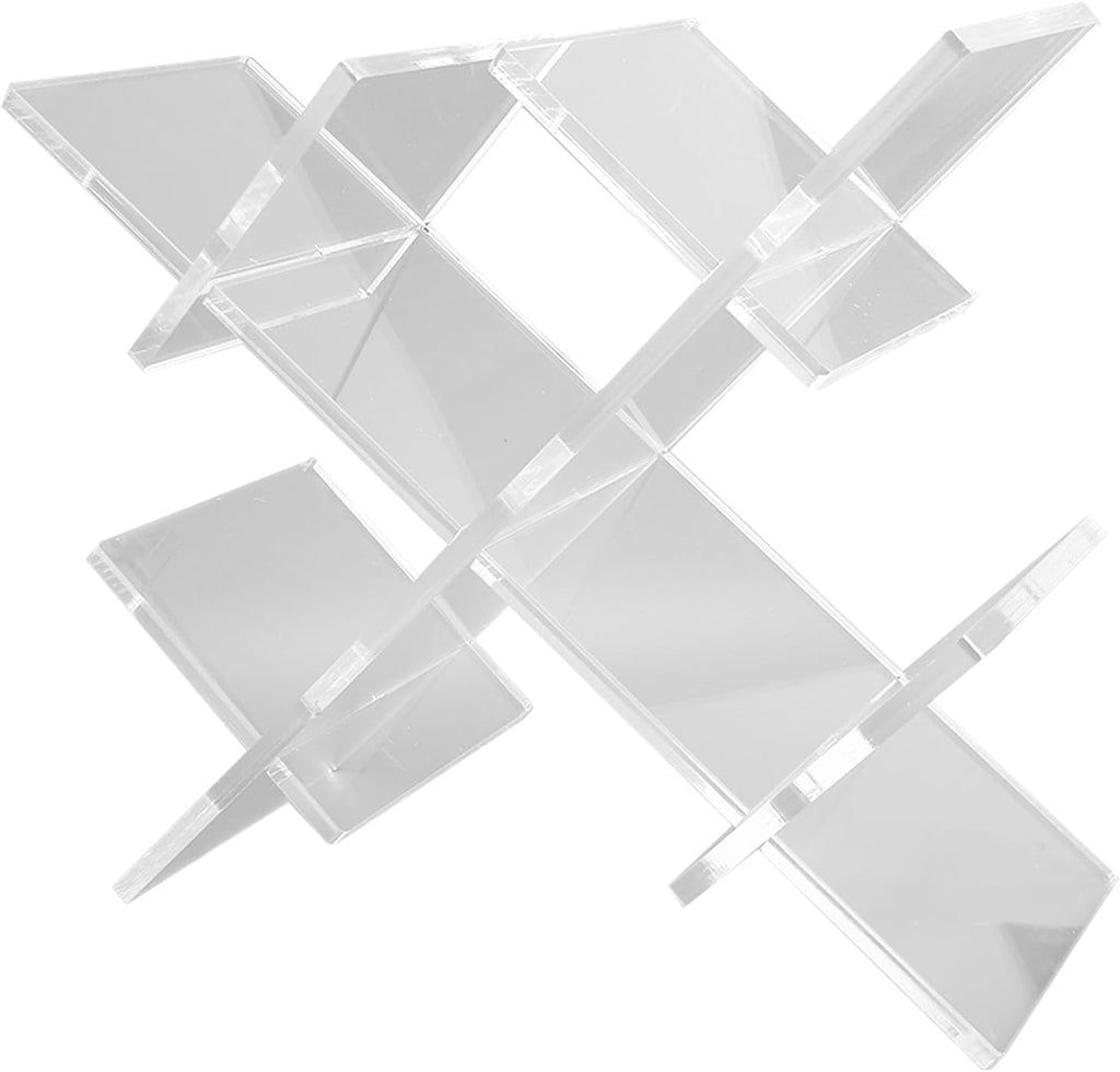 Countertop Wine Rack, 5 Bottle Wine Holder Stand with Transparent Acrylic Tabletop Storage for Home Kitchen Bar