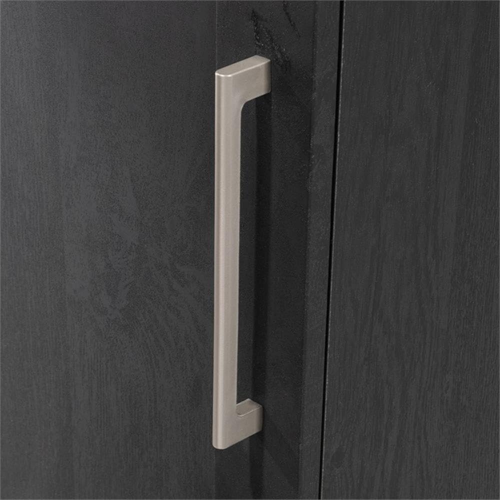 Pemberly Row Engineered Wood Single Door Pantry, 70.945 in H x 18.819 in W x 17.087 in D, Raven Oak Finish, Adjustable Shelves and Reversible Door, Kitchen or Dining Room Storage Cabinet