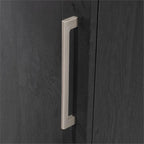 Pemberly Row Engineered Wood Single Door Pantry, 70.945 in H x 18.819 in W x 17.087 in D, Raven Oak Finish, Adjustable Shelves and Reversible Door, Kitchen or Dining Room Storage Cabinet