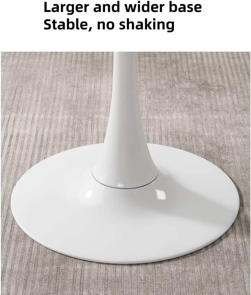 24" Round Tulip Dining Table, Mid-Century Modern Kitchen Table for 2-3 People, Small Space Bistro Table for Kitchen Living Room Balcony Office