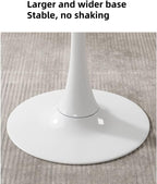 24" Round Tulip Dining Table, Mid-Century Modern Kitchen Table for 2-3 People, Small Space Bistro Table for Kitchen Living Room Balcony Office