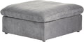 JACH Modern Storage Ottoman Module for Living Room, Cushion Covers Removable, Minimalist Comfy Breathable Footstool Footrest for Living Room Apartment (Grey)