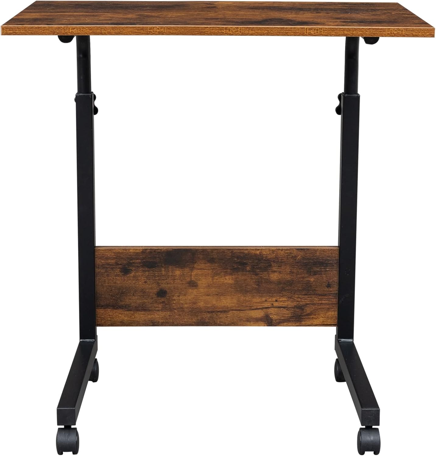 End Table,Mobile Side Table, Mobile Laptop Desk Cart, Adjustable Over Bed Table with Wheels for Sofa, Couch Deak for Sofa Laptop Coffee Snack, for Living room Bedroom, 23.62 x 15.74 x 27.16-37.79 in