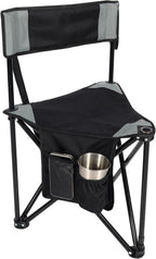 REDCAMP Tripod Hunting Chair for Blinds, Folding Lightweight Portable Fishing Chair for Adults Hunting Stools with Backrest, Golf Chairs for Spectators, Black