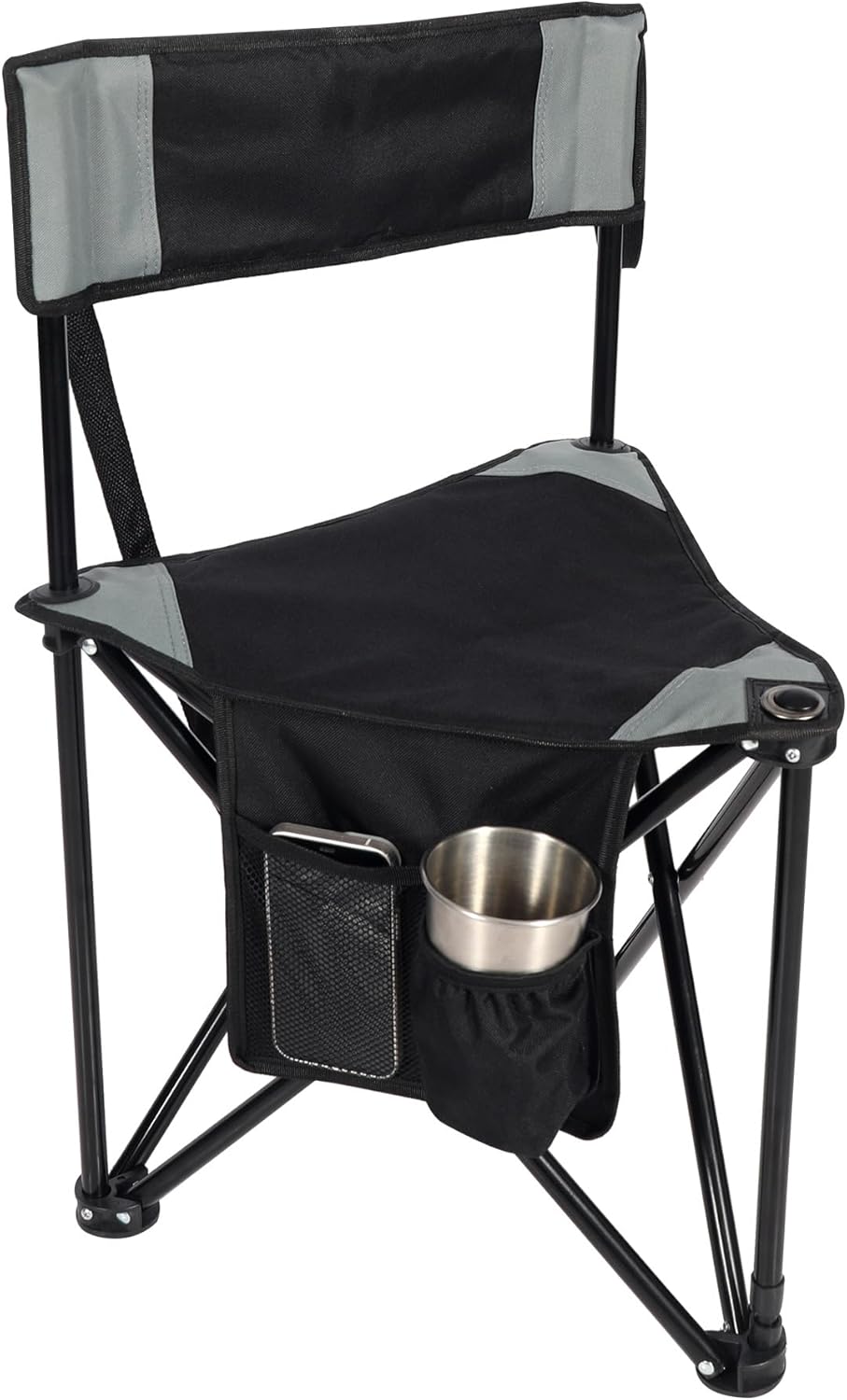 REDCAMP Tripod Hunting Chair for Blinds, Folding Lightweight Portable Fishing Chair for Adults Hunting Stools with Backrest, Golf Chairs for Spectators, Black