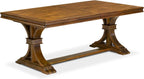 LET-AWA-TP - A Wooden Dining Table with Removable Rectangular Tabletop - Antique Walnut Finish