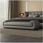 Modern Bed End Stool Bedroom Long Sofa Master Living Room Bedside Shoe Bench Entryway(Gris,Medium)
