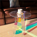 Acrylic End Table, Colorful Coffee Table, Modern Nightstand for Living Room, Bedroom