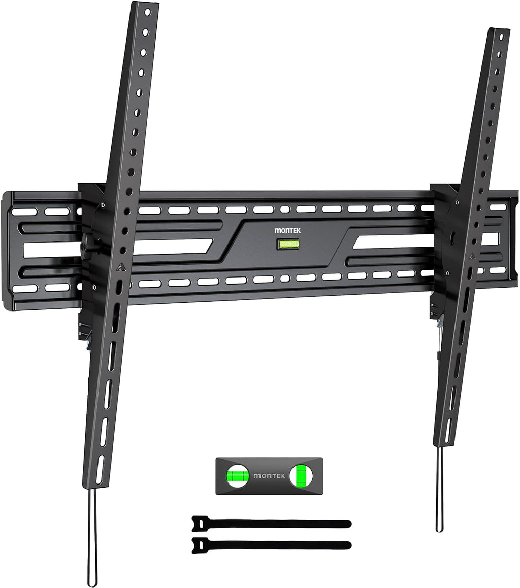 monTEK Heavy Duty Tilting TV Wall Mount for 50-100 Inch TVs up to 220lbs | 4X Safety Tested, 15° Tilt, Fits 16/18/24" Wood Studs, Max VESA 900x600mm, Living Room, Bedroom, Home Theater, Commercial Use