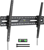 monTEK Heavy Duty Tilting TV Wall Mount for 50-100 Inch TVs up to 220lbs | 4X Safety Tested, 15° Tilt, Fits 16/18/24" Wood Studs, Max VESA 900x600mm, Living Room, Bedroom, Home Theater, Commercial Use