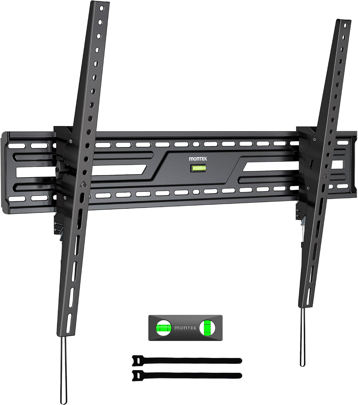 monTEK Heavy Duty Tilting TV Wall Mount for 50-100 Inch TVs up to 220lbs | 4X Safety Tested, 15° Tilt, Fits 16/18/24" Wood Studs, Max VESA 900x600mm, Living Room, Bedroom, Home Theater, Commercial Use