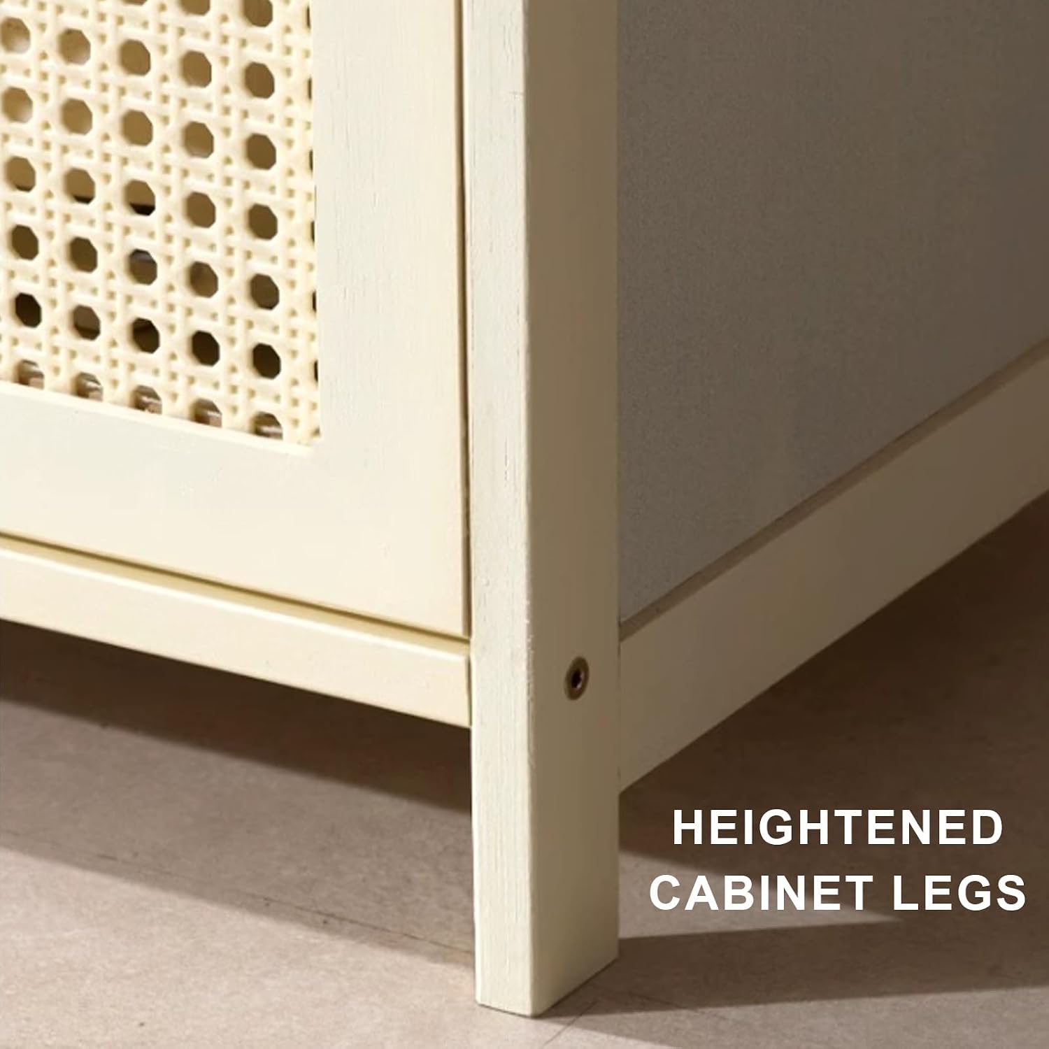 13 Inch Wide Kitchen Cabinet Storage Natural Bamboo Material Flip Up Hover Door Design Food Pantry Cabinet, for Kitchen Living Room Bedrooms(60 * 33 * 40cm)